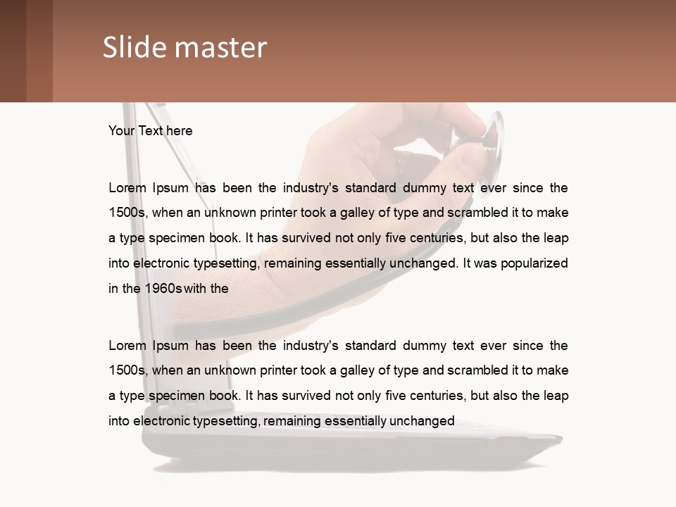 A Person Holding A Laptop With A Stethoscope In Their Hand PowerPoint Template