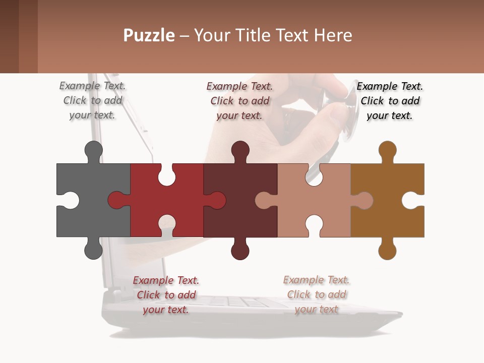 A Person Holding A Laptop With A Stethoscope In Their Hand PowerPoint Template