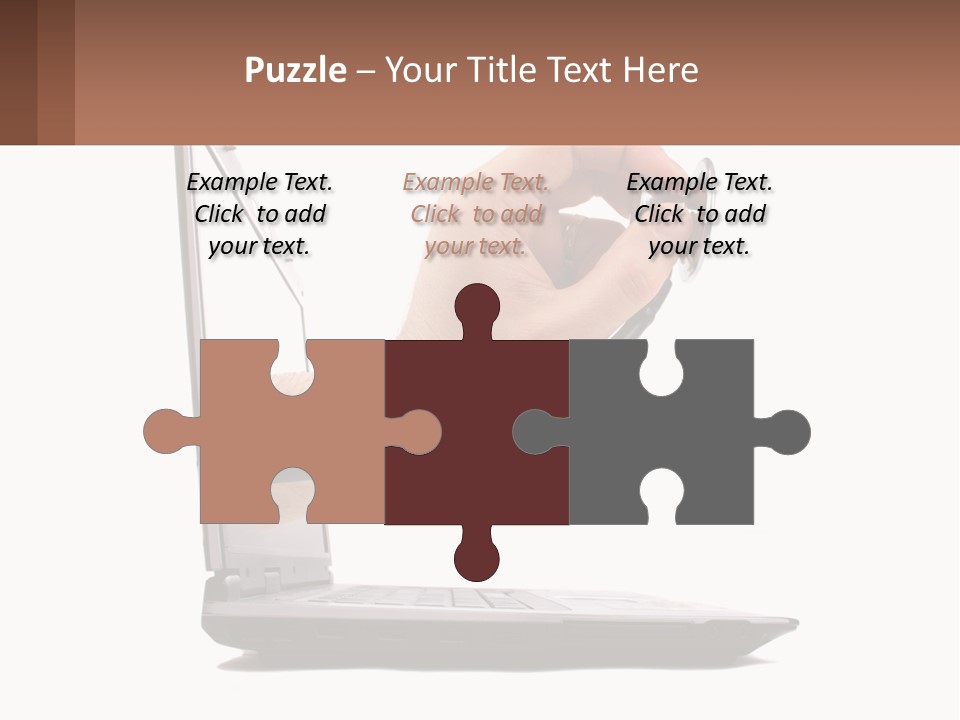 A Person Holding A Laptop With A Stethoscope In Their Hand PowerPoint Template