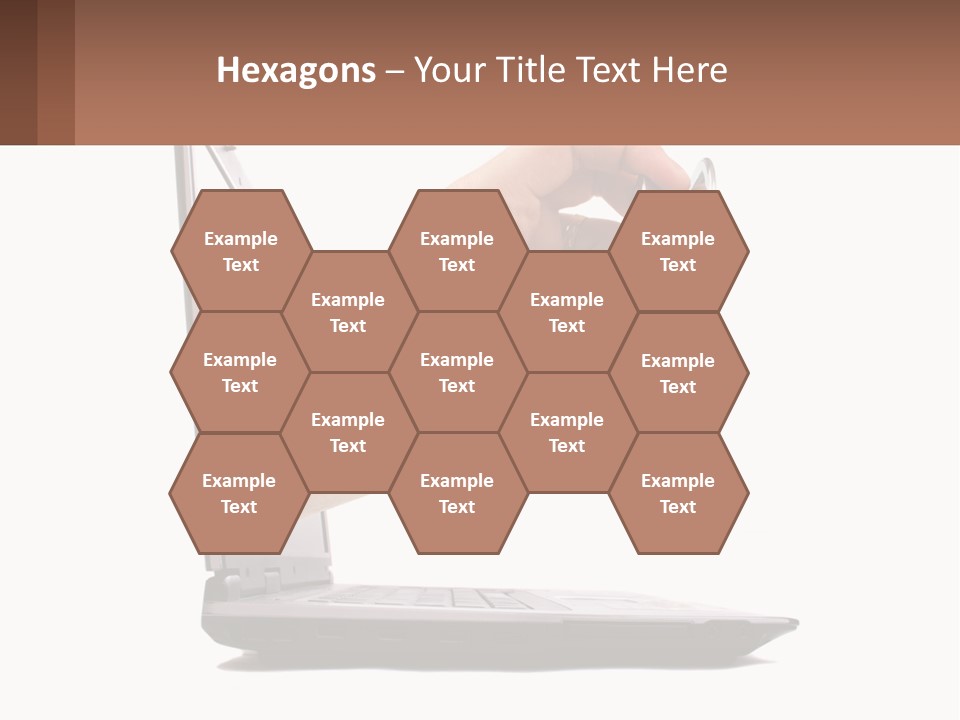 A Person Holding A Laptop With A Stethoscope In Their Hand PowerPoint Template