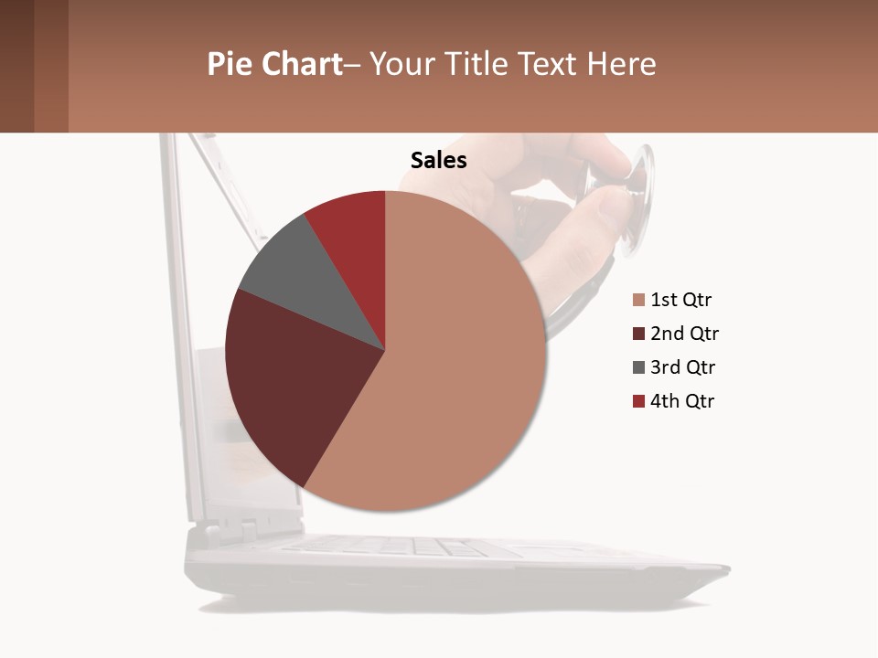 A Person Holding A Laptop With A Stethoscope In Their Hand PowerPoint Template