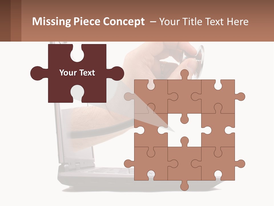 A Person Holding A Laptop With A Stethoscope In Their Hand PowerPoint Template