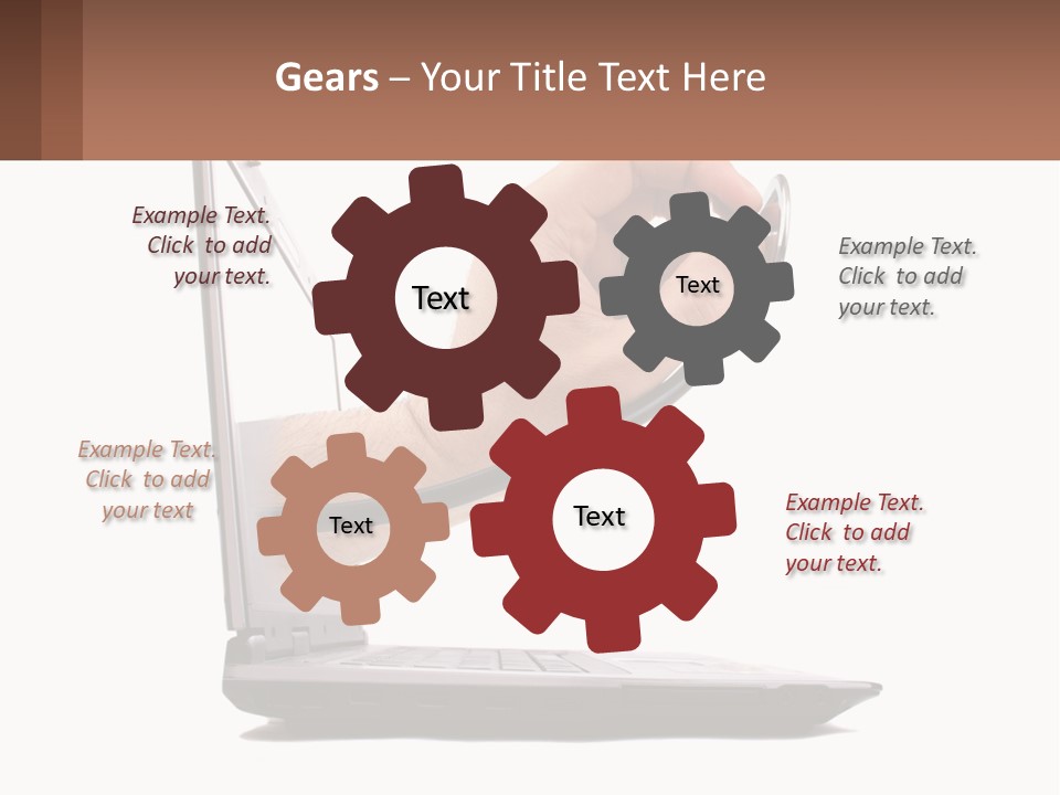 A Person Holding A Laptop With A Stethoscope In Their Hand PowerPoint Template