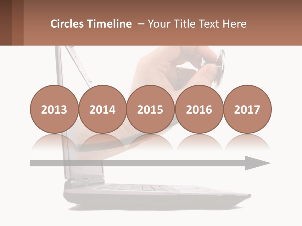 A Person Holding A Laptop With A Stethoscope In Their Hand PowerPoint Template