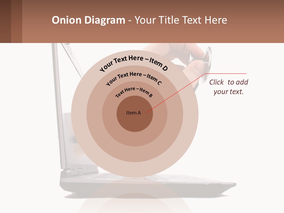 A Person Holding A Laptop With A Stethoscope In Their Hand PowerPoint Template