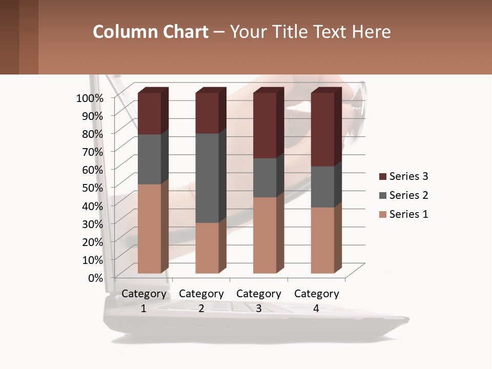 A Person Holding A Laptop With A Stethoscope In Their Hand PowerPoint Template