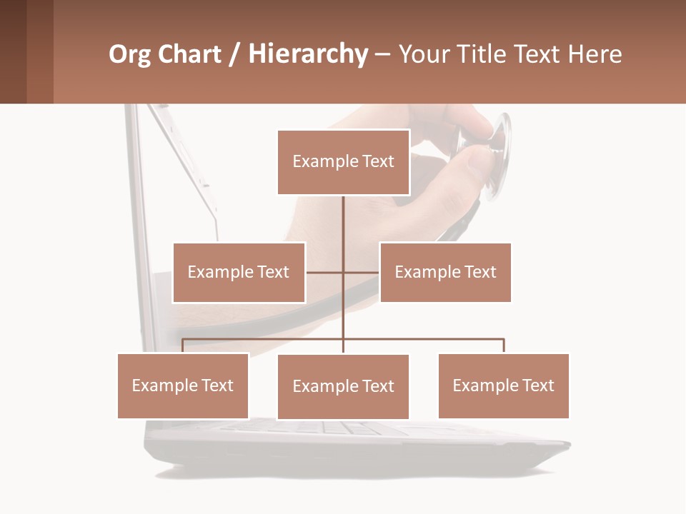 A Person Holding A Laptop With A Stethoscope In Their Hand PowerPoint Template