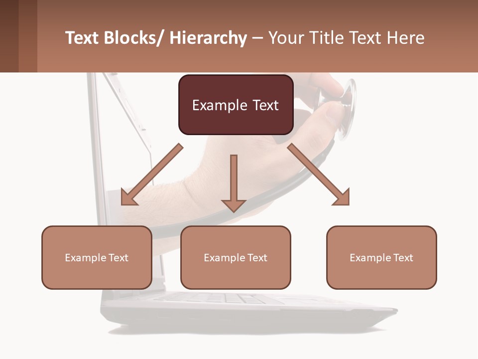 A Person Holding A Laptop With A Stethoscope In Their Hand PowerPoint Template