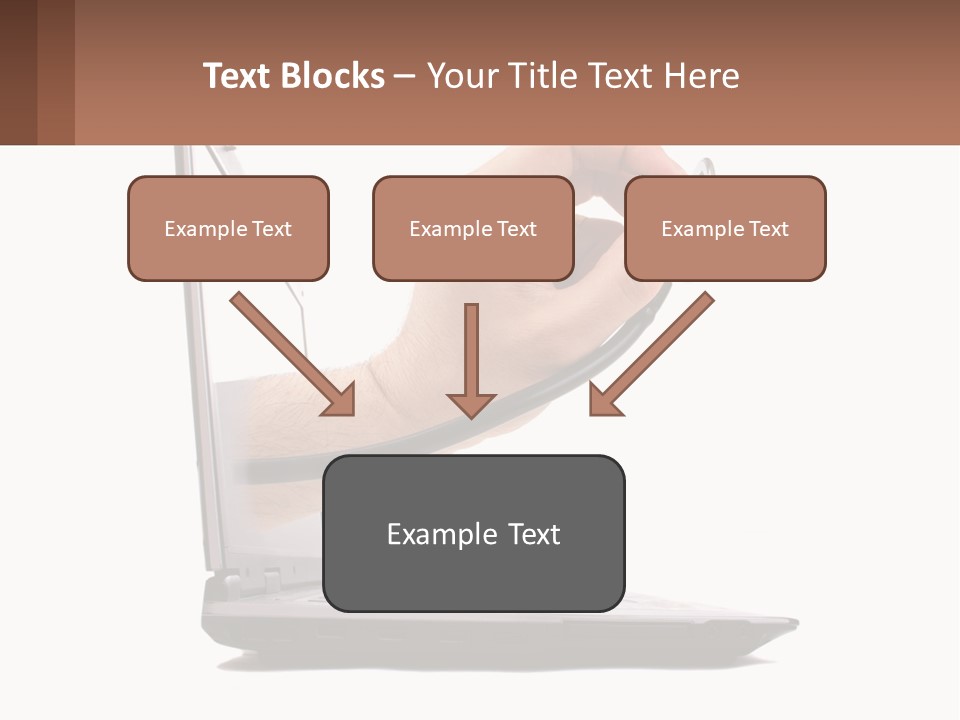A Person Holding A Laptop With A Stethoscope In Their Hand PowerPoint Template