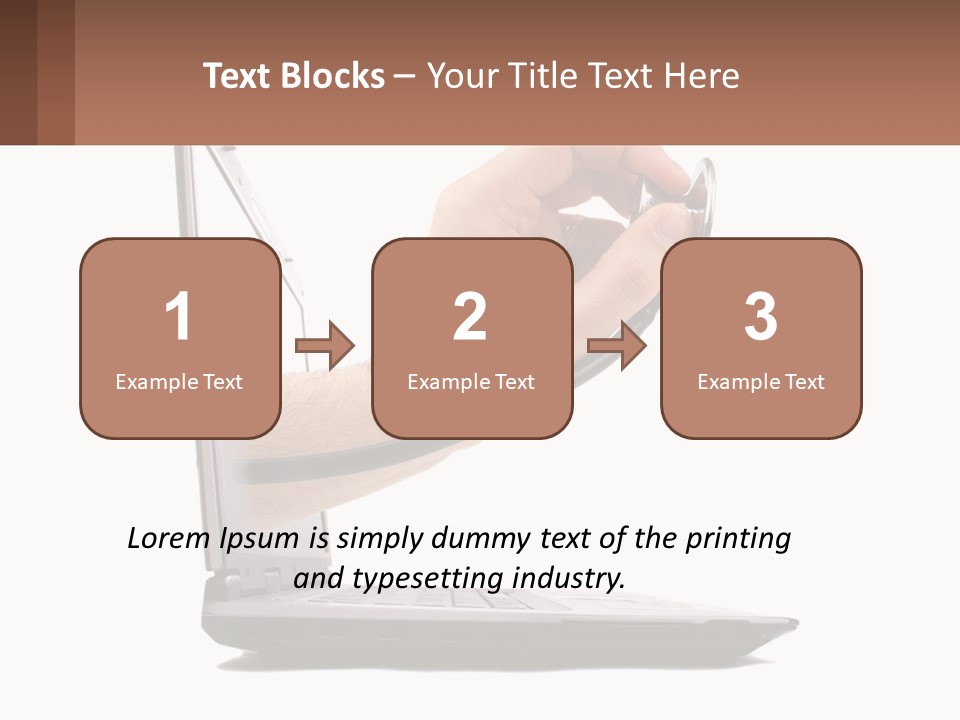 A Person Holding A Laptop With A Stethoscope In Their Hand PowerPoint Template