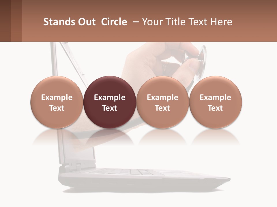 A Person Holding A Laptop With A Stethoscope In Their Hand PowerPoint Template