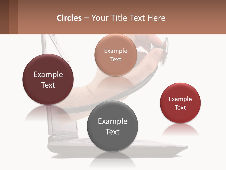 A Person Holding A Laptop With A Stethoscope In Their Hand PowerPoint Template