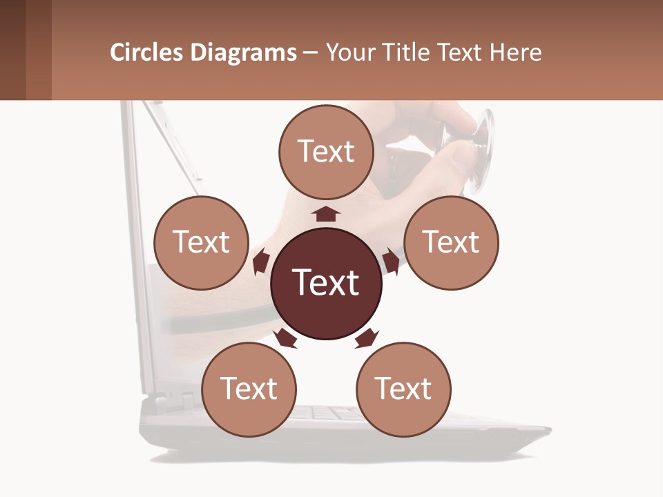 A Person Holding A Laptop With A Stethoscope In Their Hand PowerPoint Template