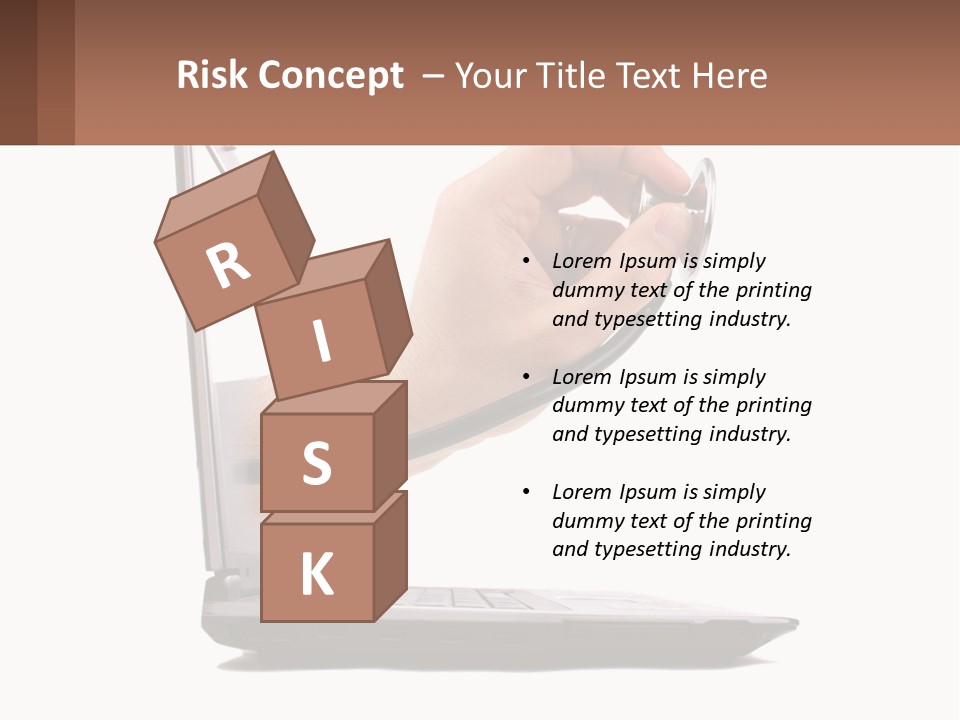 A Person Holding A Laptop With A Stethoscope In Their Hand PowerPoint Template