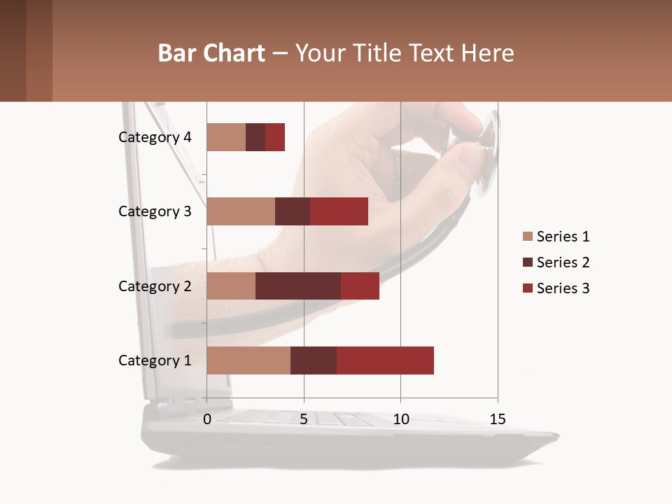 A Person Holding A Laptop With A Stethoscope In Their Hand PowerPoint Template