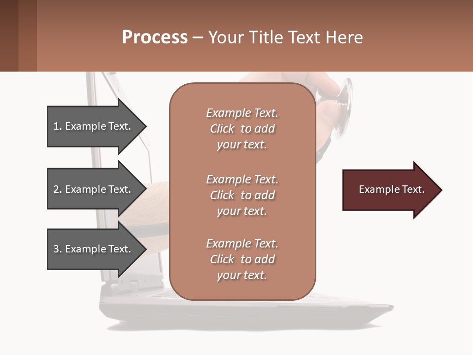 A Person Holding A Laptop With A Stethoscope In Their Hand PowerPoint Template