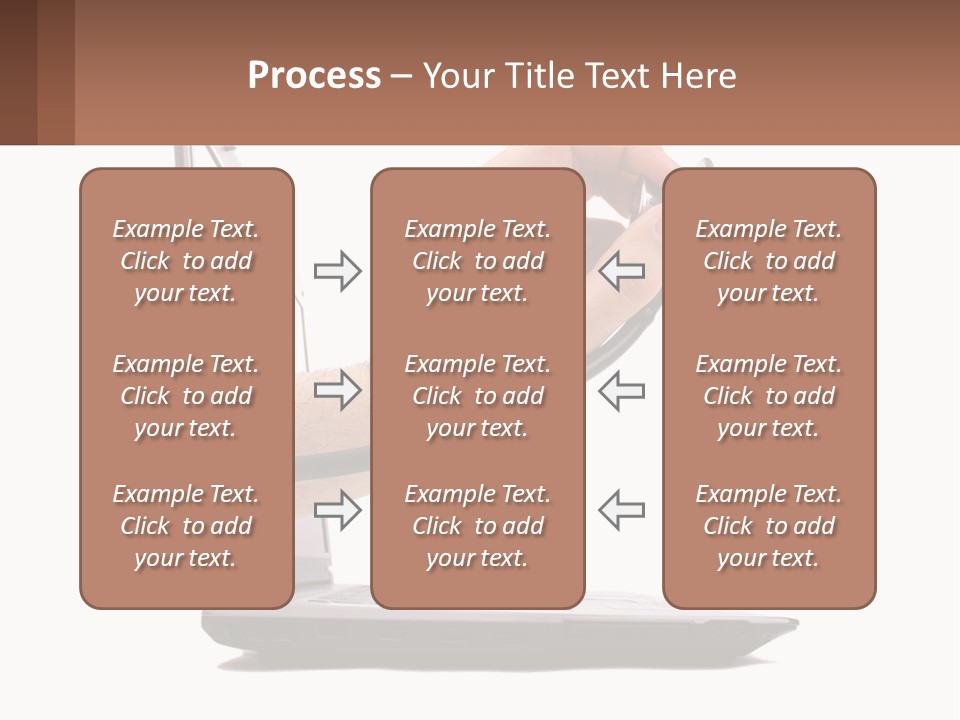A Person Holding A Laptop With A Stethoscope In Their Hand PowerPoint Template