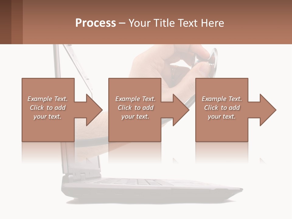 A Person Holding A Laptop With A Stethoscope In Their Hand PowerPoint Template