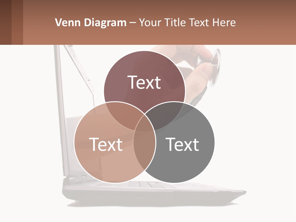 A Person Holding A Laptop With A Stethoscope In Their Hand PowerPoint Template