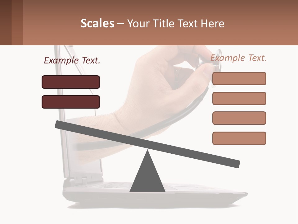 A Person Holding A Laptop With A Stethoscope In Their Hand PowerPoint Template
