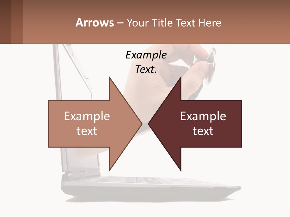 A Person Holding A Laptop With A Stethoscope In Their Hand PowerPoint Template