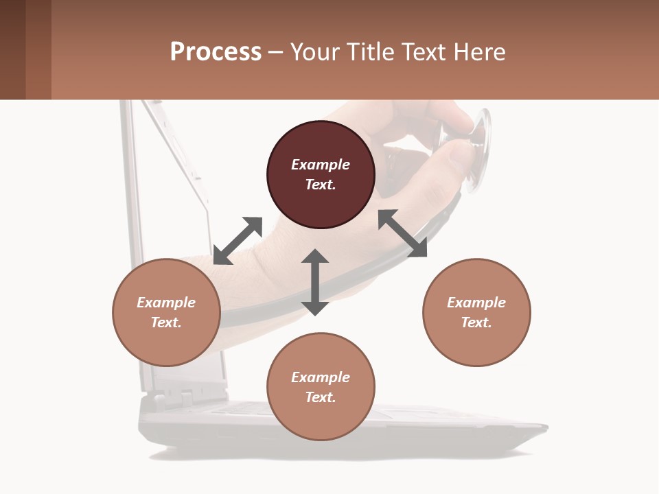A Person Holding A Laptop With A Stethoscope In Their Hand PowerPoint Template