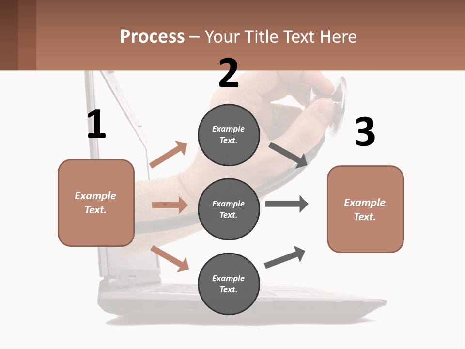 A Person Holding A Laptop With A Stethoscope In Their Hand PowerPoint Template