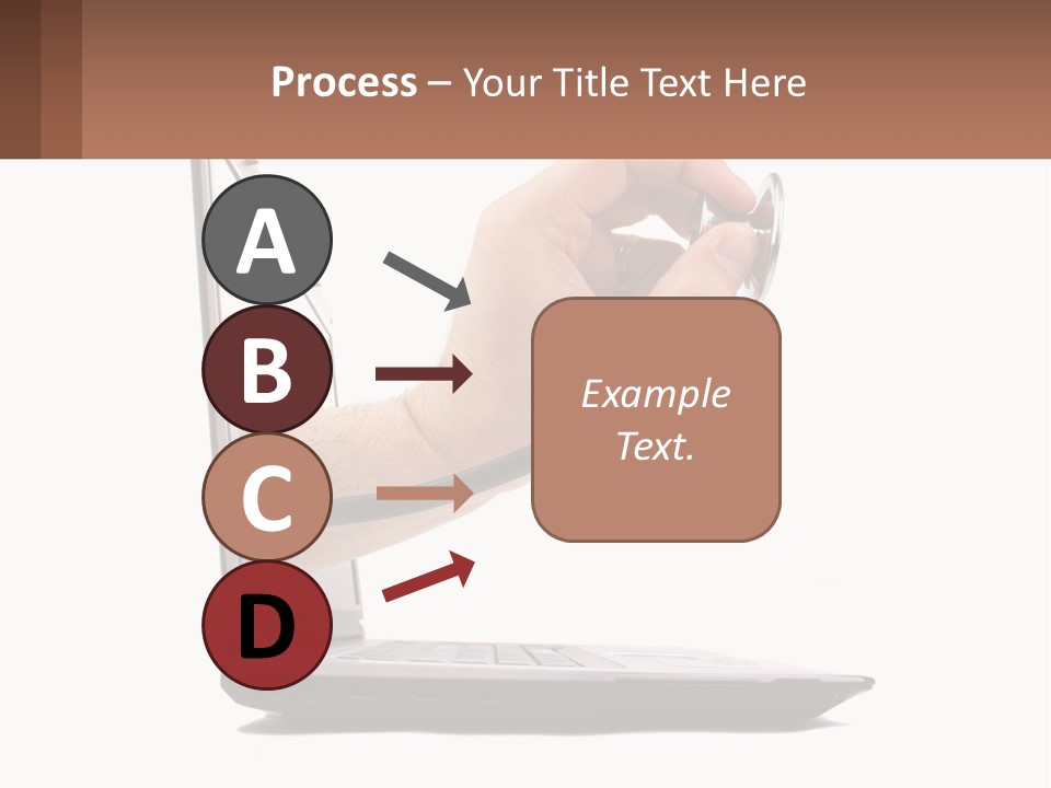 A Person Holding A Laptop With A Stethoscope In Their Hand PowerPoint Template