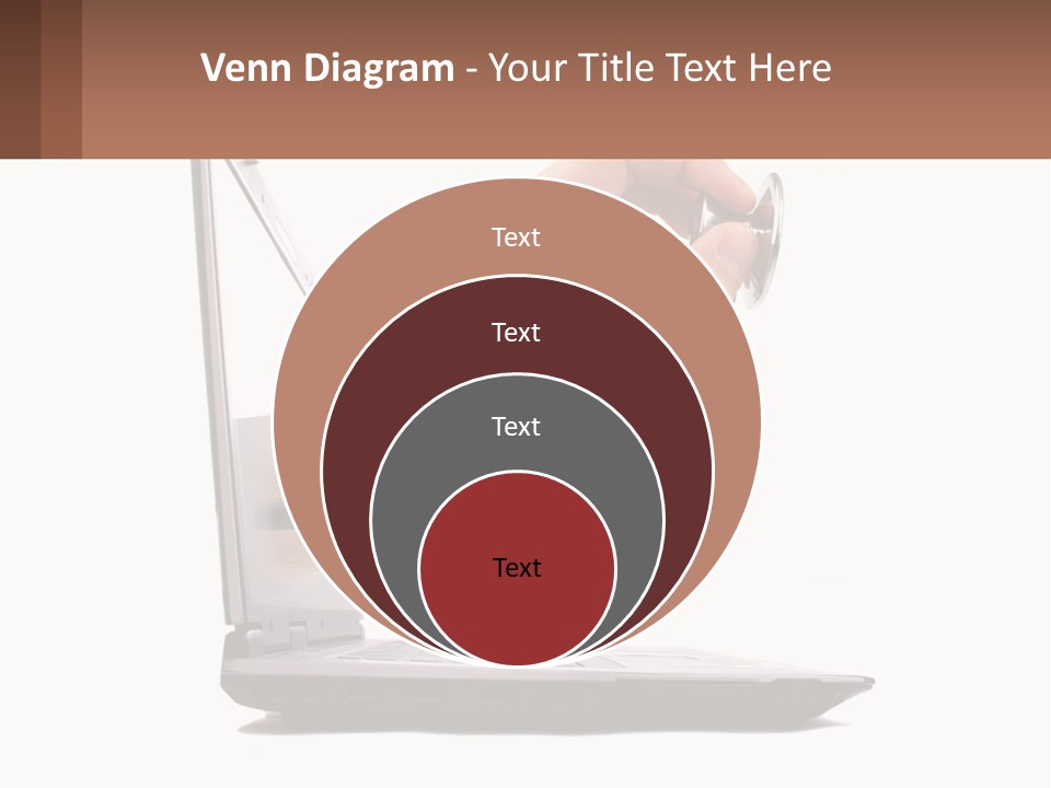 A Person Holding A Laptop With A Stethoscope In Their Hand PowerPoint Template