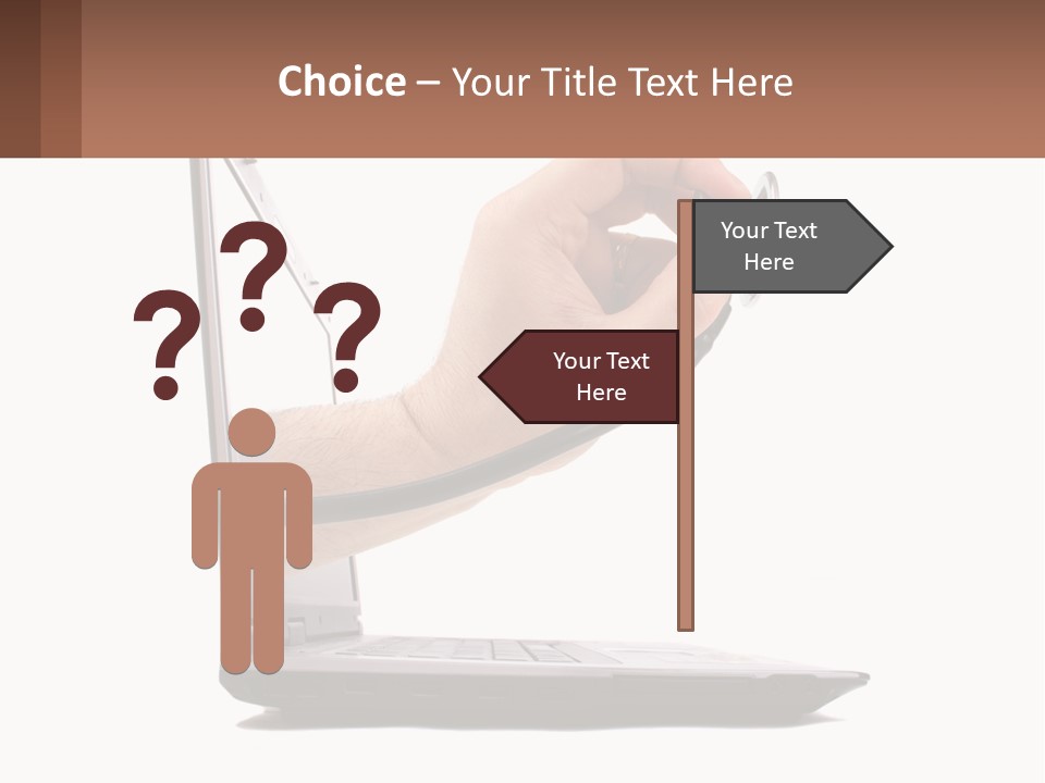 A Person Holding A Laptop With A Stethoscope In Their Hand PowerPoint Template
