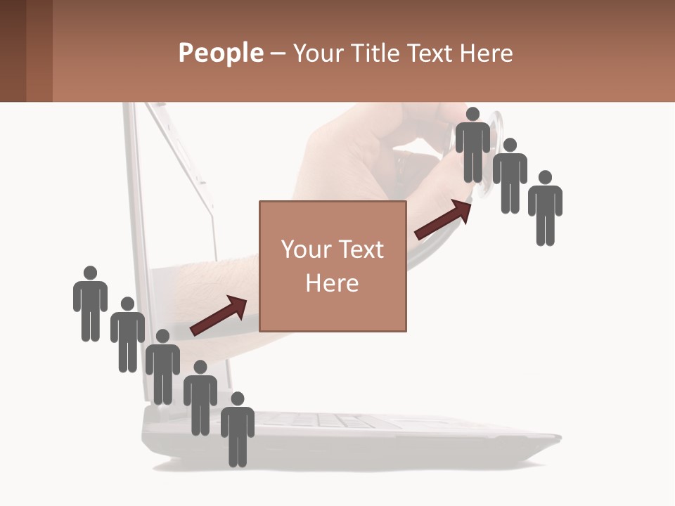 A Person Holding A Laptop With A Stethoscope In Their Hand PowerPoint Template
