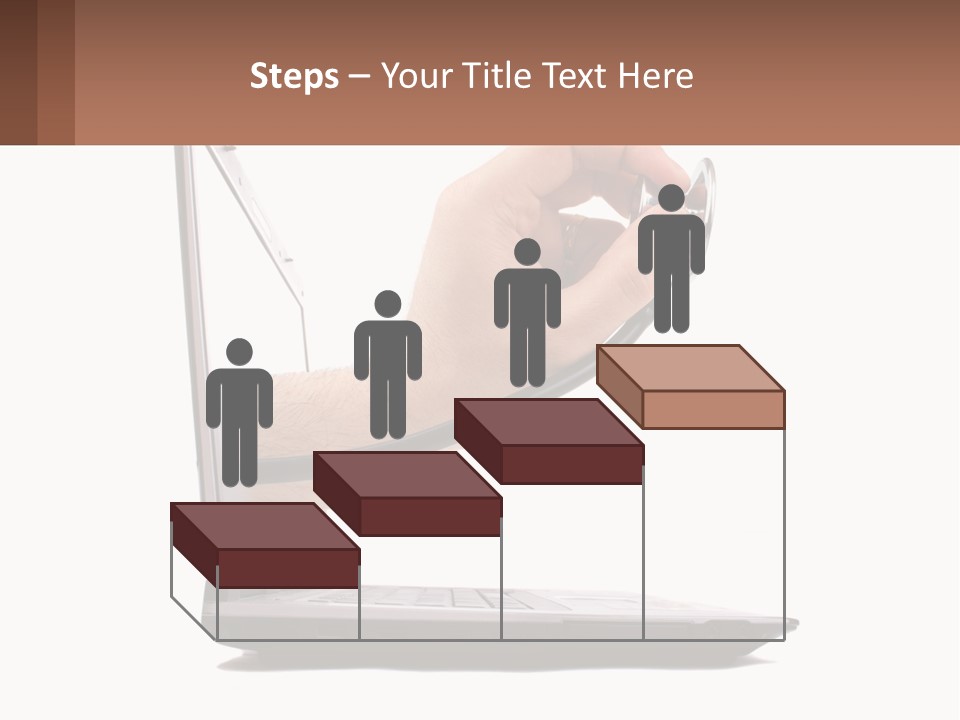 A Person Holding A Laptop With A Stethoscope In Their Hand PowerPoint Template