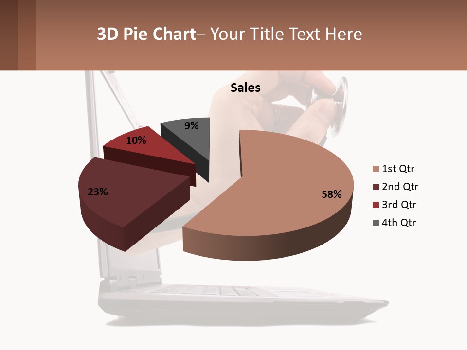 A Person Holding A Laptop With A Stethoscope In Their Hand PowerPoint Template