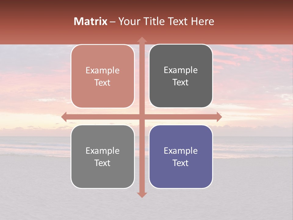 A Sunset On The Beach With Clouds In The Sky PowerPoint Template