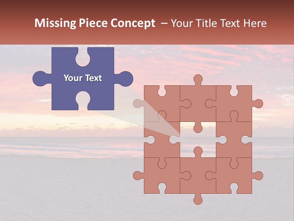 A Sunset On The Beach With Clouds In The Sky PowerPoint Template