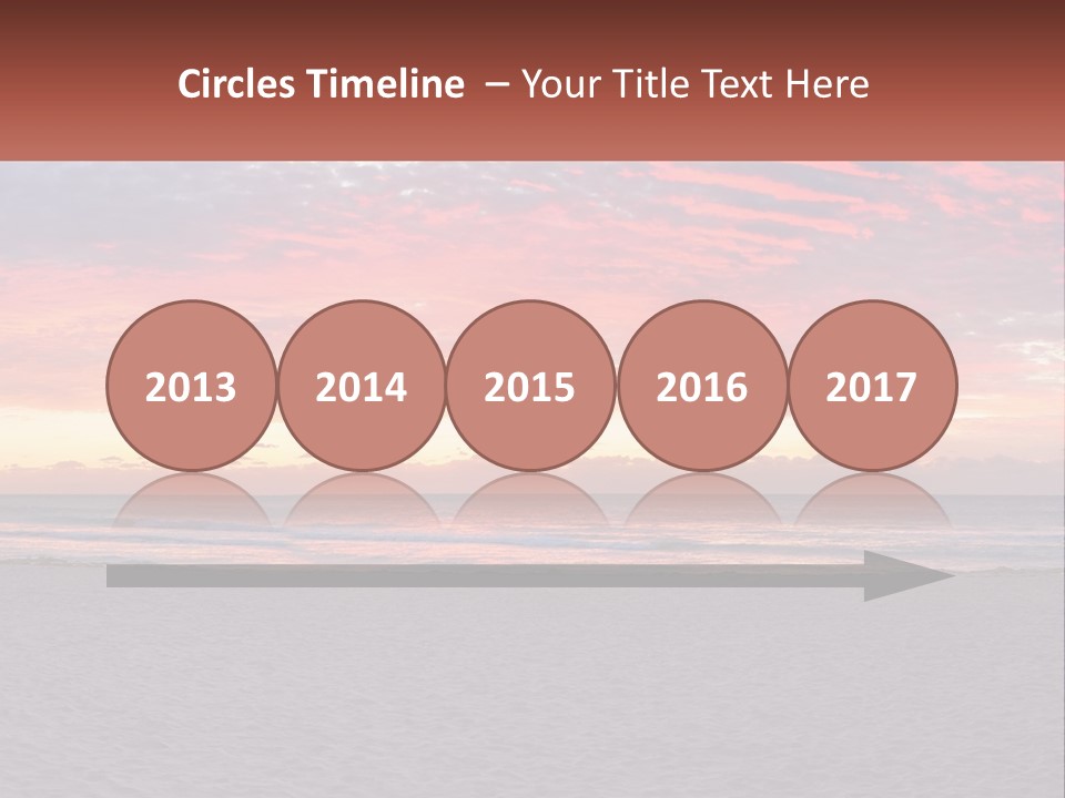 A Sunset On The Beach With Clouds In The Sky PowerPoint Template