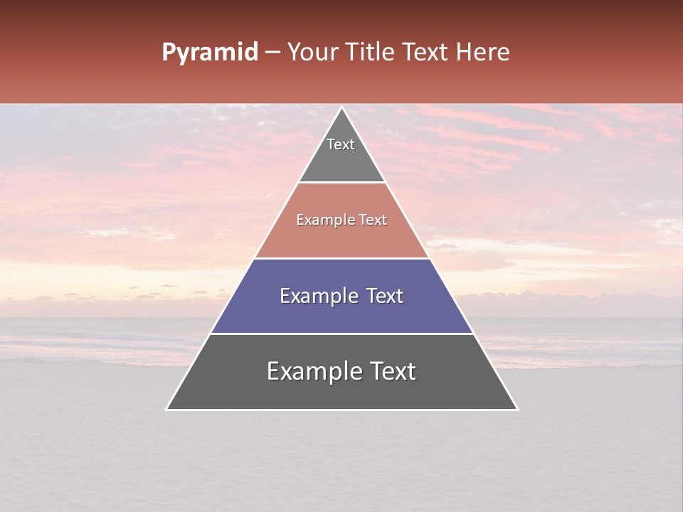 A Sunset On The Beach With Clouds In The Sky PowerPoint Template