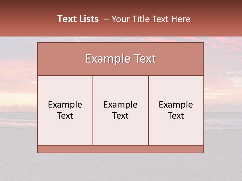 A Sunset On The Beach With Clouds In The Sky PowerPoint Template