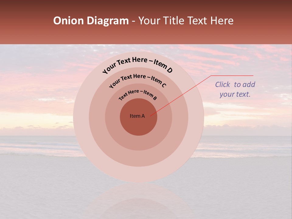 A Sunset On The Beach With Clouds In The Sky PowerPoint Template