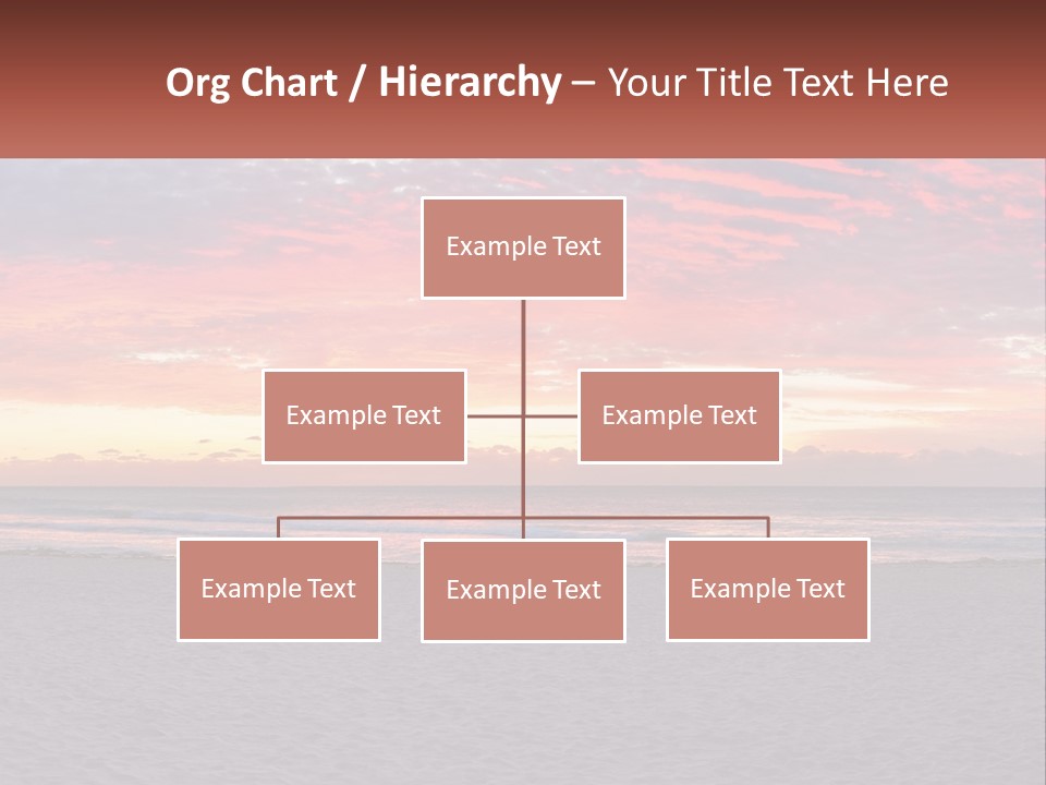 A Sunset On The Beach With Clouds In The Sky PowerPoint Template