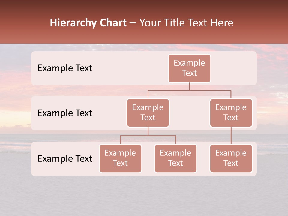 A Sunset On The Beach With Clouds In The Sky PowerPoint Template