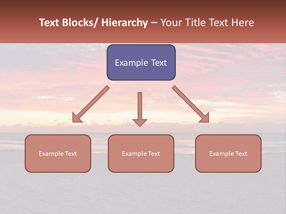 A Sunset On The Beach With Clouds In The Sky PowerPoint Template
