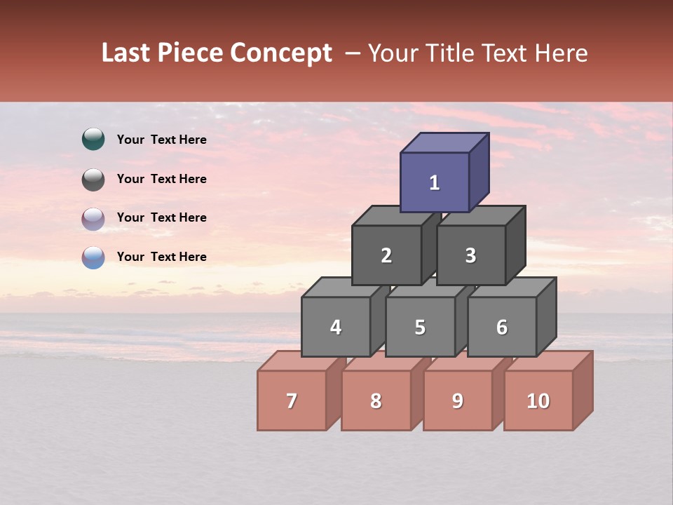 A Sunset On The Beach With Clouds In The Sky PowerPoint Template