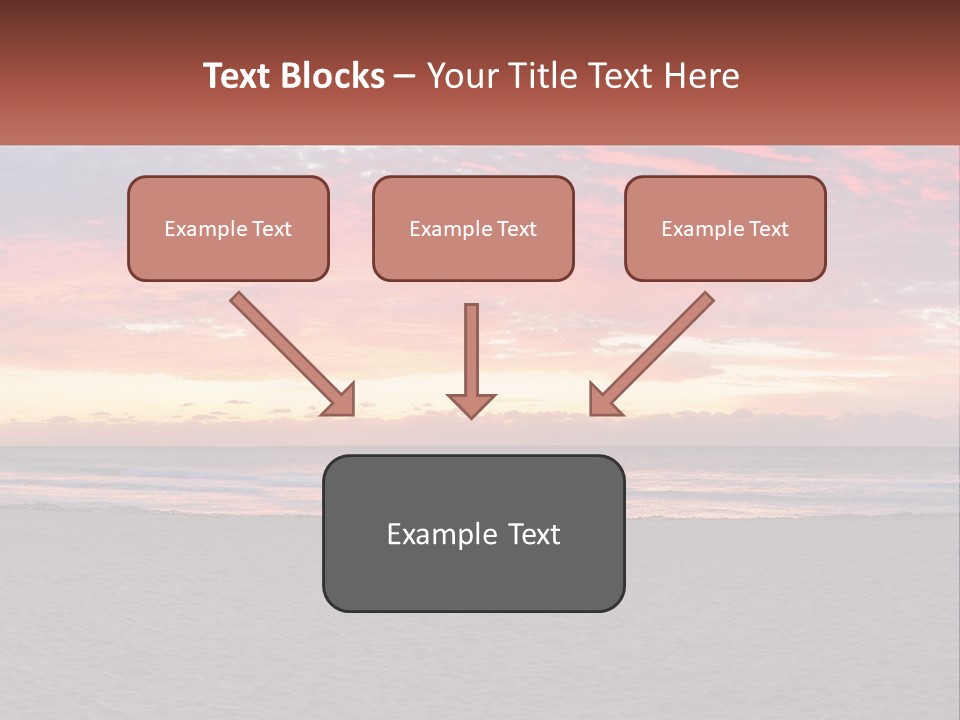 A Sunset On The Beach With Clouds In The Sky PowerPoint Template