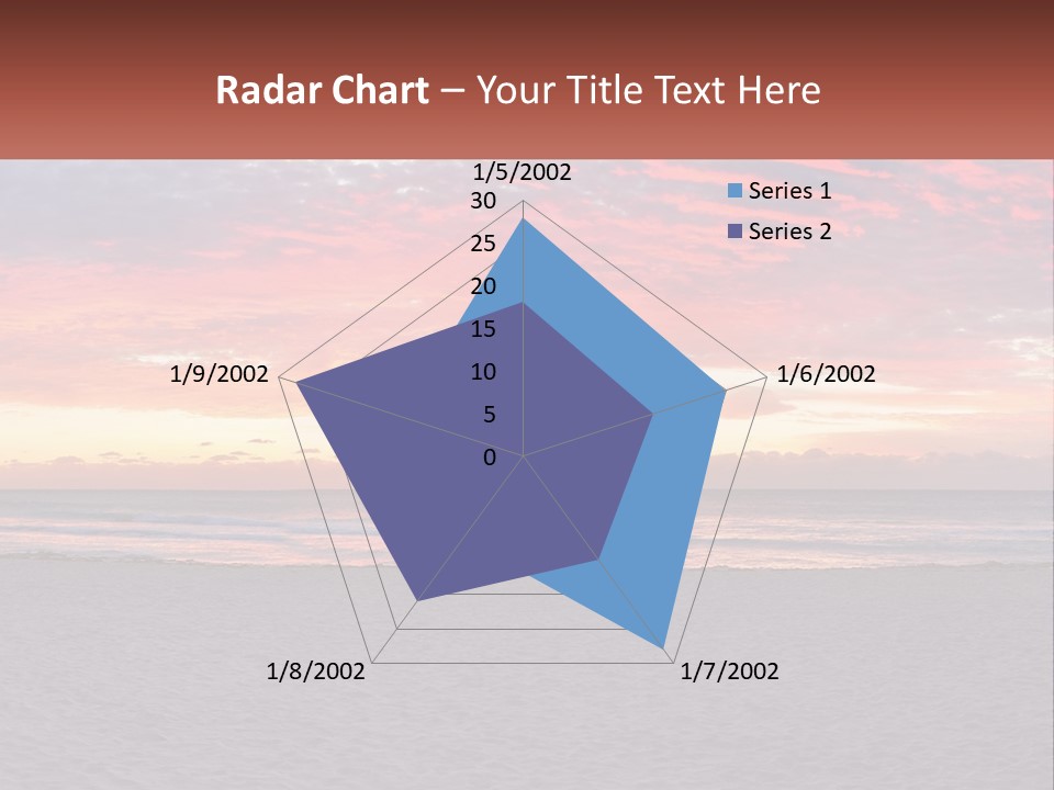 A Sunset On The Beach With Clouds In The Sky PowerPoint Template