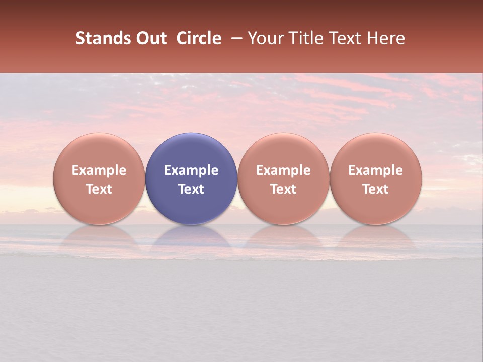 A Sunset On The Beach With Clouds In The Sky PowerPoint Template