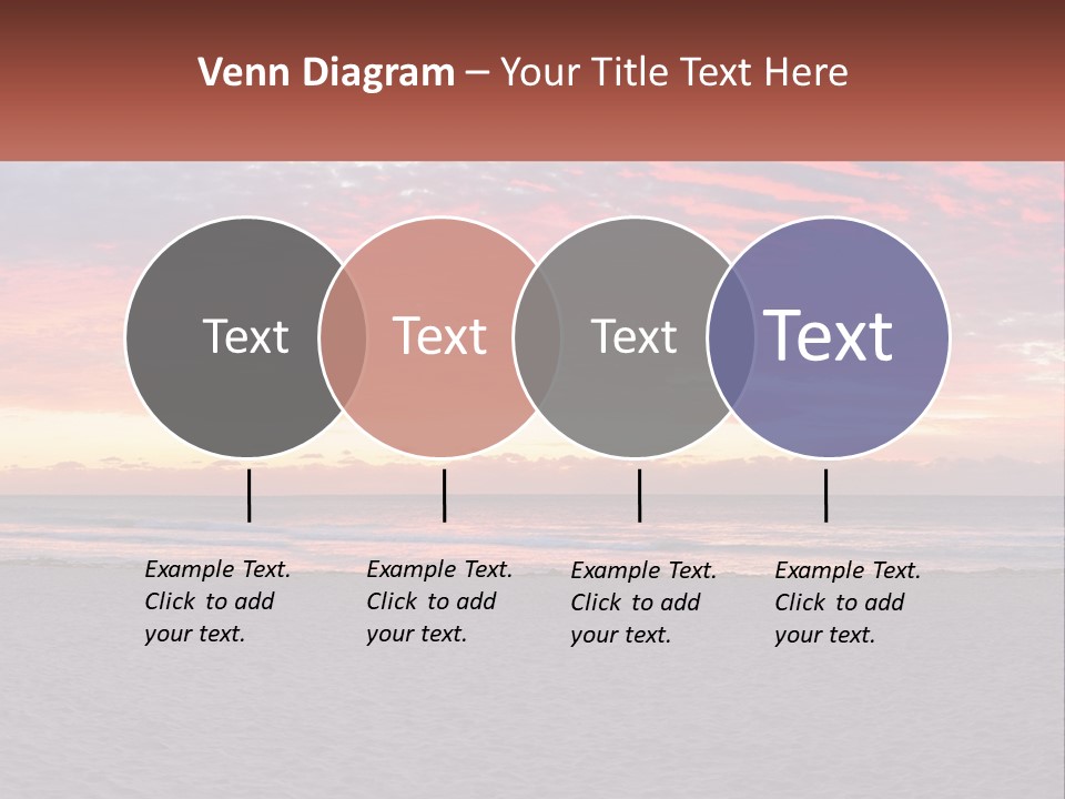 A Sunset On The Beach With Clouds In The Sky PowerPoint Template