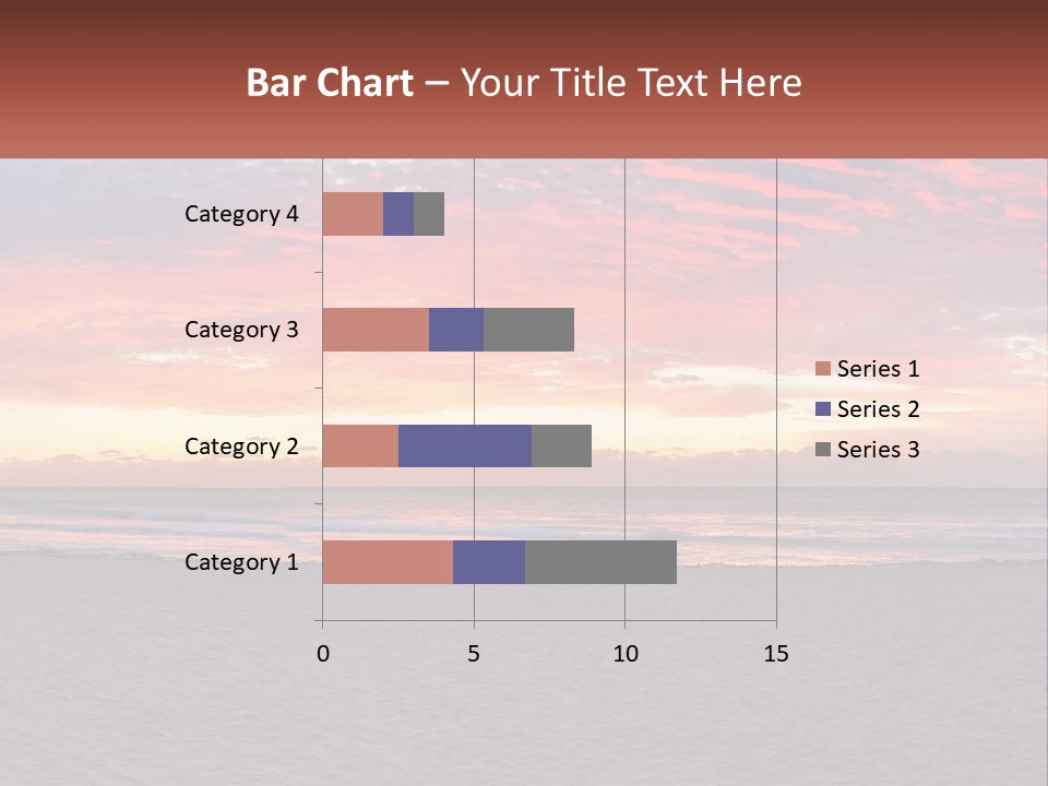 A Sunset On The Beach With Clouds In The Sky PowerPoint Template
