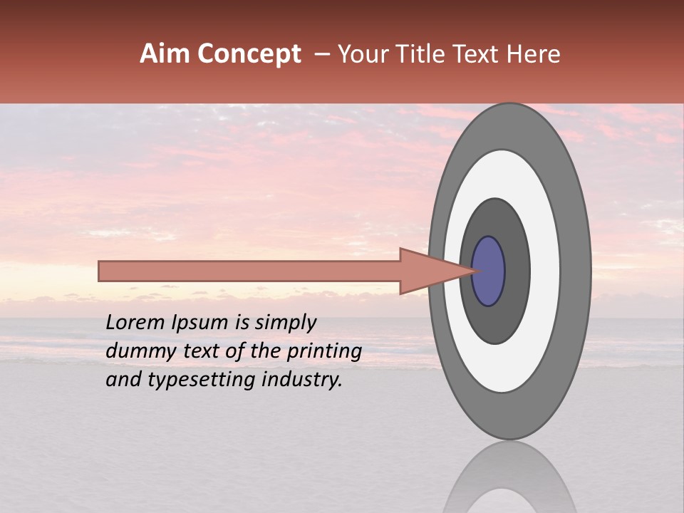 A Sunset On The Beach With Clouds In The Sky PowerPoint Template