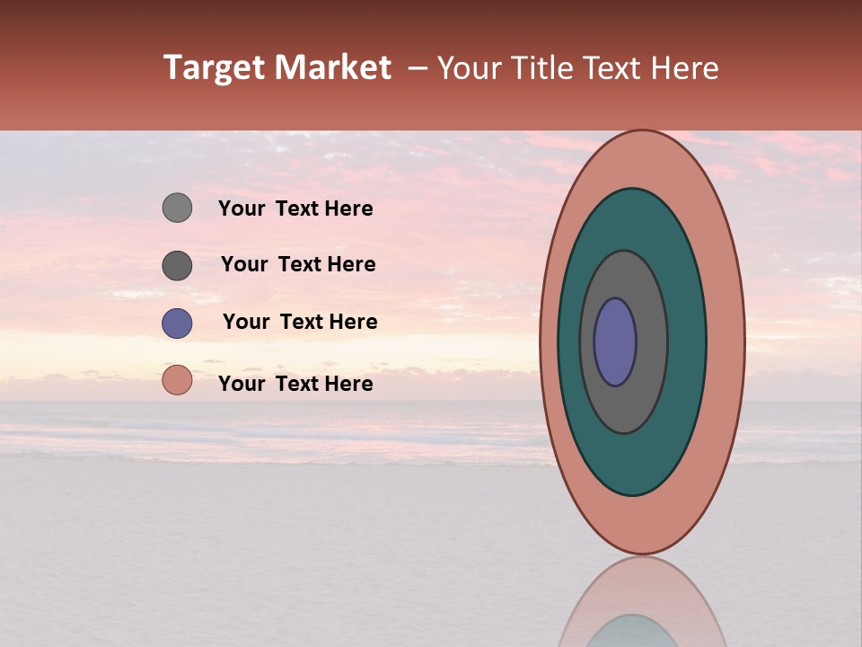 A Sunset On The Beach With Clouds In The Sky PowerPoint Template